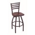 "Holland 41030PWDCOak 410 Jackie 30"" Bar Stool /w Pewter Finish, Dark Cherry Oak Seat"