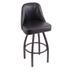 "Holland 84030PWBlkVinyl 840 Grizzly 30"" Bar Stool /w Pewter Finish, Black Vinyl Seat"