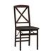 Triena X Back Folding Chair (Set of 2) - Linon 01826ESP-02-AS-U