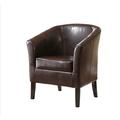 Simon Brown Club Chair - Linon 36077BRN-01-AS-U