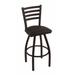 "Holland 41025BWBlkVinyl 410 Jackie 25"" Counter Stool /w Black Wrinkle Finish, Black Vinyl Seat"