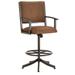 Executive Tilt Swivel Bar Stool in Rust Finish w/ Radar Nugget Fabric - Iron Mountain 4705630