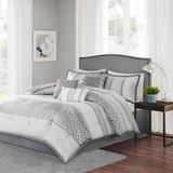 Madison Park Bennett Queen 7 Piece Comforter Set in Grey - Olliix MP10-2418