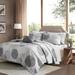 Madison Park Essentials Knowles Cal King Complete Coverlet & Cotton Sheet Set in Grey - Olliix MPE13-312