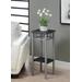 Accent Table / Side / End / Plant Stand / Square / Living Room / Bedroom / Metal / Laminate / Black / Grey / Transitional - Monarch Specialties I 3094