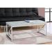 "Coffee Table / Accent / Cocktail / Rectangular / Living Room / 48""L / Metal / Laminate / Grey / Chrome / Contemporary / Modern - Monarch Specialties I 3375"