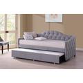 Hillsdale Furniture Jamie Upholstered Twin Daybed with Trundle, Gray - 1125DBTG