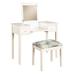 Vanity Set White Butterfly Bench - Linon 98135WHTX-01-KD-U