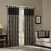 "Madison Park Aubrey 108"" Panel Jacquard Panel Pair in Black - Olliix MP40-2678"