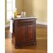 Alexandria Stainless Steel Top Portable Kitchen Island/Cart Mahogany/Stainless Steel - Crosley KF30022AMA