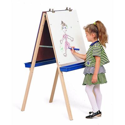 Adjustable Easel with Chalkboard, Write & Wipe Boards - Whitney Brothers WB6800
