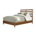 Flynn Retro Queen Bed in Acorn Finish w/ Slat Back Headboard - Alpine Furniture 1066-21Q