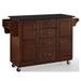 Eleanor Granite Top Kitchen Cart Mahogany/Black - Crosley KF30174EMA