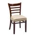 Regal Seating 412UPH Beechwood Ladder-Back Chair with Fully Upholstered Seat and Wood Back