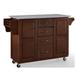 Eleanor Stainless Steel Top Kitchen Cart Mahogany/Stainless Steel - Crosley KF30172EMA