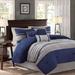 Madison Park Palmer Cal King 7 Piece Comforter Set in Blue - Olliix MP10-2265