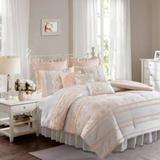 Madison Park Serendipity Queen Cotton Percale Comforter Set in Coral - Olliix MP10-3537