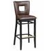 Regal Seating 2426U Beechwood Stool with Upholstered Seat and Upholsterd Cut Out Back