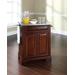 Lafayette Stainless Steel Top Portable Kitchen Island/Cart Mahogany/Stainless Steel - Crosley KF30022BMA