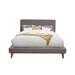 Britney Standard King Upholstered Platform Bed in Dark Grey - Alpine Furniture 1296EK