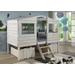 Twin Tree House Low Loft Bed in Rustic Sand w/ Underbed Storage - Donco 1380TLRS_1381-RS