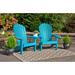 Bayou Breeze Aatikah Plastic Adirondack Chair in Blue | 40 H x 31 W x 32 D in | Wayfair DFD0FB7EA24E4A7FB7B9B3FB9E1DB6DF