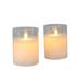 Latitude Run® Multi-Function Battery Operated LED Glass Candles w/ Moving Flame & Remote Control Paraffin | 3.75 H x 3 W x 3 D in | Wayfair