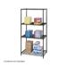 Safco Products Company Industrial 4 SHelf Shelving Unit Starter Wire/Metal/Steel in Black | 72 H x 36 W x 24 D in | Wayfair 5288BL