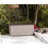 Keter Novel 90 Gallon Durable Resin Outdoor Storage Deck Box For Furniture & Supplies Resin/Plastic in Brown | 24.8 H x 49.2 W x 19 D in | Wayfair