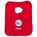 Infant Red Philadelphia 76ers Personalized Bib