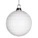 Vickerman 576243 - 5.5" White Shiny-Matte Mirror Ball Christmas Tree Ornament (M151611)