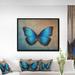 East Urban Home Blue Vintage Butterfly - Graphic Art Print Canvas in Blue/Brown | 14 H x 22 W x 1 D in | Wayfair ERNH3713 46699000
