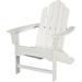 August Grove® Galaviz Contoured Adirondack Chair Plastic/Resin in White | 37.5 H x 29.75 W x 33.5 D in | Wayfair 63E469F2CAD54591B7CF0166193B2C5E