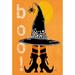 Toland Home Garden Boo Boots 2-Sided Polyester 40 x 28 in. House Flag in Black/Orange | 40 H x 28 W in | Wayfair 109701