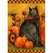 Toland Home Garden Folk Cat Polyester 18 x 12.5 inch Garden Flag in Black/Brown/Orange | 18 H x 12.5 W in | Wayfair 119259