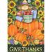 Toland Home Garden Scarecrow Harvest 28 x 40 inch House Flag, Polyester in Green/Orange | 40 H x 28 W in | Wayfair 109406