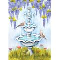 Toland Home Garden Bird Bath 28 x 40 inch House Flag, Polyester in Green | 40 H x 28 W in | Wayfair 102618