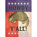 Toland Home Garden Howdee Y'all Armadillo Polyester 18 x 12.5 inch Garden Flag in Black/Blue/Red | 18 H x 12.5 W in | Wayfair 1112088