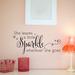 Belvedere Designs LLC She Leaves A Sparkle Wall Quotes™ Decal Vinyl in Black | 11 H x 23 W in | Wayfair insp0380blk11x23