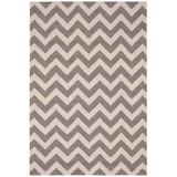 Red 126 x 96 x 0.5 in Area Rug - Breakwater Bay Oaknoll Chevron Handmade Tufted Brown/Dark Indoor/Outdoor Area Rug Polypropylene | Wayfair