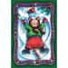 Toland Home Garden Snow Angel Kitty 28 x 40 Inch House Flag, Polyester in Blue/Green | 40 H x 28 W in | Wayfair 1010476
