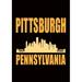 Toland Home Garden Pittsburgh Skyline 28 x 40 inch House Flag, Polyester in Black/Orange/Yellow | 40 H x 28 W in | Wayfair 1012035