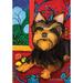 Toland Home Garden Muttisse-Yorkie 12.5 x 18 Inch Garden flag, Polyester in Black/Orange/Red | 18 H x 12.5 W in | Wayfair 112630