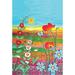Toland Home Garden Fields of Flowers 2-Sided Polyester 40 x 28 in. House Flag in Blue/Brown | 40 H x 28 W in | Wayfair 109978