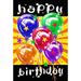 Toland Home Garden Birthday Balloons 2-Sided Polyester 18 x 12.5 in. Garden Flag in Black/Orange | 18 H x 12.5 W in | Wayfair 1110397