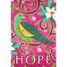 Toland Home Garden Bird Of Hope 12.5 x 18 Inch Garden flag, Polyester in Green/Pink | 18 H x 12.5 W in | Wayfair 1110070