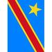 Toland Home Garden Flag of Democratic Republic of Congo 28 x 40 inch House Flag, Polyester in Blue/Orange | 40 H x 28 W in | Wayfair 1010732