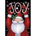 Toland Home Garden Santa Joy 2-Sided Polyester 40 x 28 in. House Flag in Black/Brown/Gray | 40 H x 28 W in | Wayfair 109385