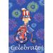 Toland Home Garden Celebrate Uncle Sam 2-Sided Polyester 40 x 28 in. House Flag in Blue | 40 H x 28 W in | Wayfair 109824