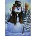 Toland Home Garden Dapper Snowman Polyester 12 x 18 in. Garden Flag in Black/Gray | 18 H x 12.5 W in | Wayfair 119395